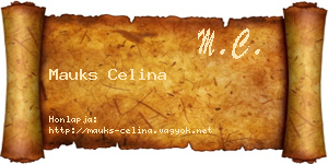 Mauks Celina névjegykártya